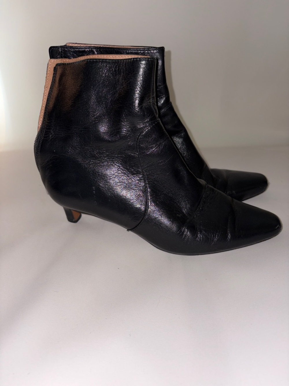 Madewell "The Dimes" Kitten-Heel Boots Size 8